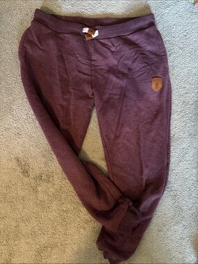 Womens Burgundy Jogger Bottoms - Unbranded